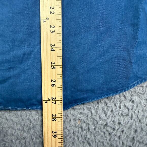 Norse Projects Shirt Mens S Blue Anton Denim Short Sleeve Casual Pocket - Picture 9 of 10